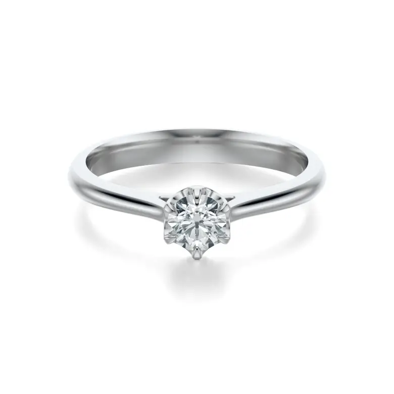 Pierścionek z białego złota z diamentem AJPZ_007